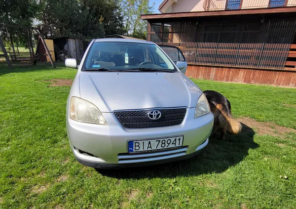 podkarpackie Toyota Corolla cena 8200 przebieg: 184445, rok produkcji 2003 z Białystok